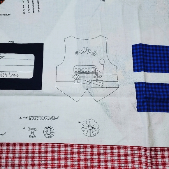 Kid's back to school vest fabric panel - Picture 5 of 5